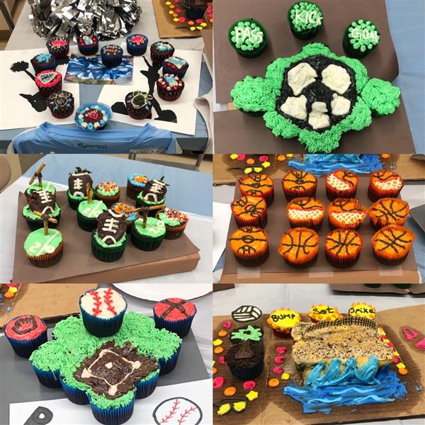 Cupcake Wars contest displays.